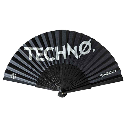 Schwarzer Raver Techno Fächer von Technostoff für Festival und Techno Club